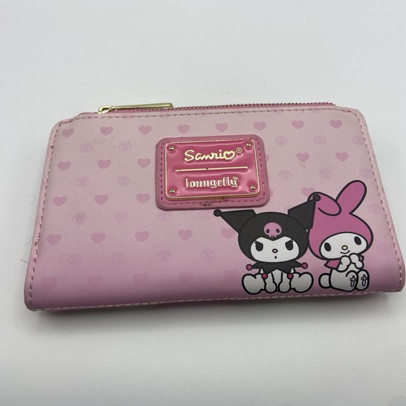 Loungefly Sanrio My Melody and Kuromi Wallet, Bifold, Pink - Picture 2 of 11